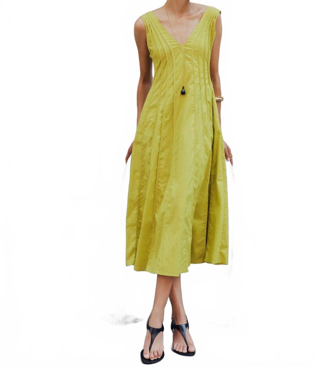 NEW MERLETTE raas midi dress in lime